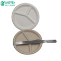 Anhui EVEN 100% Biodegradable Disposable Sugarcane Bagasse Plates For Restaurant Dinner Food Using